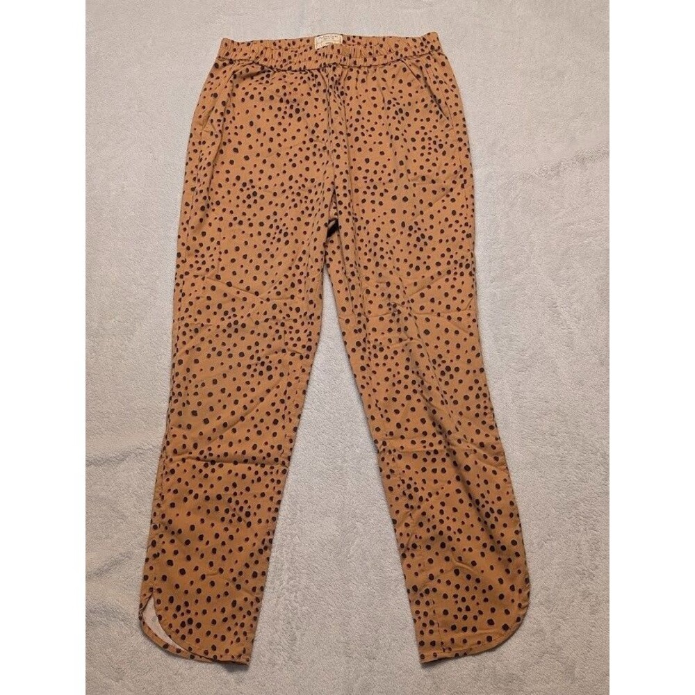Marine Layer Re-Spun Polka Dot Pants Women’s Small Brown Black Dots Soft Stretch